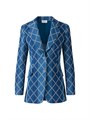 Хлопковый жакет с одинарной застёжкой Akris Punto с жаккардовым узором в виде ромбов, лонгслив 11169940