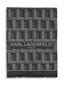 Karl Lagerfeld Paris Шарф с металлическим блеском и монограммой, 96% полиэстер, 4% люрекс, 71 x 178 см 11170054