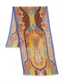 Etro Шарф из льна и шелка с узором пейсли, 70% лен, 30% шелк, размер 114 см x 356 см 11167214