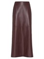 Длинная юбка-карандаш из мягкой напповой кожи Brunello Cucinelli с шелковой подкладкой, Италия 11167829