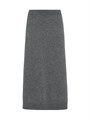 Юбка миди Brunello Cucinelli из двойного кашемира, 96% кашемир, ручная стирка, Италия 11167798