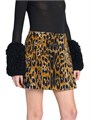 Мини-юбка Alaia с леопардовым жаккардовым узором из шерсти с эластичным поясом, сделано в Италии 11016032