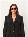 Женский костюмный пиджак ARRANGE Curve с облегающим силуэтом, черного цвета, двухпуговичный. 11229123