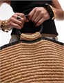 Topshop Сумка Gianni из натуральной соломы с большими ручками и контрастной окантовкой 11234174