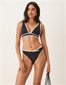 Бикини с контрастной отделкой Tala с высокой талией и обернутым передом, бразильский крой 11234183