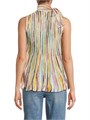 Плиссированный безрукавный топ Missoni из вискозного трикотажа с вертикальными полосками 11026811