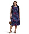 Платье с принтом и перекрестным лифом Plus Size от LAUREN Ralph Lauren, выполненное из 20% переработанных материалов 11171044
