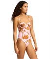 Купальник Seafolly Rococo цельный с декольте, сборками и поддержкой груди 11237527