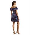 Коктейльное платье с принтом LAUREN Ralph Lauren, с открытыми плечами и рюшами из 100% переработанного полиэстера 11171062