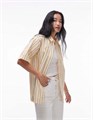 Свободная полосатая поплиновая рубашка с короткими рукавами от Topshop 11234187