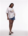 Футболка Topshop с графическим принтом, в стиле oversized, с короткими рукавами и круглым вырезом 11234192