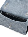 Marc Jacobs Стеганая джинсовая сумка через плечо с двойными цепями и защёлкой 11008185