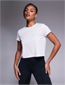 Белая облегающая футболка с коротким рукавом 4505 с быстрой сушкой 11237801