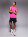 Тренировочная майка с лифом 4505 из хлопка с быстросохнущим покрытием в ярко-розовом цвете 11171133