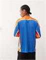 Спортивная свободная футболка ICECREAM в голубом и оранжевом цветах 11172888
