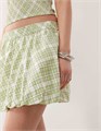 Мини-юбка COLLUSION в клетку с пузырьковым подолом, высокой талией и эластичным поясом, эксклюзив ASOS 11171144