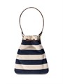 Miu Miu Полосатая сумка с ручкой и застежкой, 20 см в ширину и 22,8 см в высоту, из 50% хлопка и 50% полиэстера 11167736