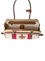 Miu Miu Сумка-торба из полотна и кожи с золотистой фурнитурой и ручками, размер 28 х 11 х 8 см 11167633