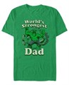 Fifth Sun Мужская футболка World',s Strongest Dad с коротким рукавом и модным принтом Marvel, Slim Fit, 60% хлопок, 40% полиэстер 11237267