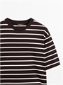 Полосатая футболка Massimo Dutti из 100% хлопка для молодых 11234905