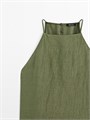 Молодежный топ без рукавов из льняной смеси Massimo Dutti 11234953