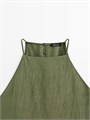 Молодежный топ без рукавов из льняной смеси Massimo Dutti 11234953