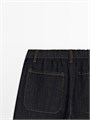 Джинсы Massimo Dutti с широкими штанинами из 100% хлопка со средней талией 11235059