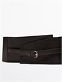 Massimo Dutti Замшевый пояс-саше: стильный аксессуар для любого образа 11234903