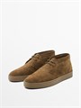 Ботильоны из мягкой замши Massimo Dutti до щиколотки для стильного образа 11230955