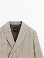 Пиджак в клетку с шальковым воротником Massimo Dutti, стиль smart casual 11229543