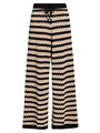 Широкие брюки Gaelle из полосатой ажурной пряжи с поясом на завязках от L',Agence 11166599