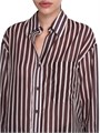 Классическая полосатая шелковая рубашка с длинными рукавами и воротником от TWP 10043034