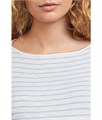 Футболка-пуловер в полоску с круглым вырезом и рукавами 3/4 от Lilla P, 100% хлопок 11227085