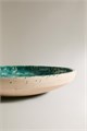 Zara Home Стильный и прочный декоративный поднос из терракоты с глазурью, элегантный элемент интерьера 11171590