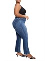 Джинсы Good American Soft Tech Good Legs с высокой талией и укороченным мини-клёшем, 93% хлопка 11166301