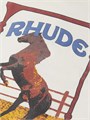 Футболка Rhude из 100% хлопка с круглым вырезом и логотипом лошади, США 10049431