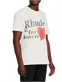 Хлопковая футболка Rhude с графическим принтом ',Rhude is for lovers',, свободный крой, короткие рукава 10049112