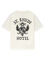 Хлопковая джерси футболка с логотипом St. Rhude, свободный крой, произведена в США 11166863