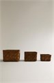 Zara Home Деревянная квадратная корзина для хранения с плетёным дизайном в геометрический зигзаг 11239965