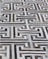 Exquisite Rugs Стильный ковёр из натуральной кожи размером 5', x 8',, с геометрическим принтом, современного стиля, ручной работы 11176335