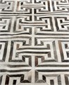 Exquisite Rugs Стильный ковёр из натуральной кожи размером 5', x 8',, с геометрическим принтом, современного стиля, ручной работы 11176335