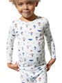 Пижама для мальчиков Bellabu Bear: лонгслив с пиратским принтом и брюками из эластичного рейона 11165152