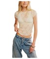 Стильная и дышащая облегающая кружевная футболка Ready To Go от Free People 11227211