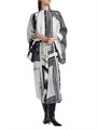 Лонгслив Helmut Lang Four-Scarf с кнопками спереди, графическая полоска, 100% полиэстер 11166429