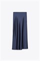 Миди-юбка из сатина Zara с эластичным поясом, размеры XS-XXL 11171649