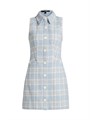 Мини-платье в клетку без рукавов с воротником-стойкой и застежкой на пуговицах от Toccin, модель Sophia 11167031