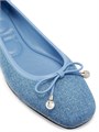 Балетки из денима Jimmy Choo с итальянскими украшениями и круглым носом 11022631