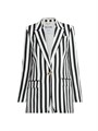 Пиджак Moschino Archive Stripes с лацканами с заострёнными концами, карманами и застёжкой на пуговицы, 100% вискоза 11165686