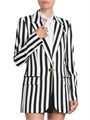 Пиджак Moschino Archive Stripes с лацканами с заострёнными концами, карманами и застёжкой на пуговицы, 100% вискоза 11165686