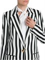 Пиджак Moschino Archive Stripes с лацканами с заострёнными концами, карманами и застёжкой на пуговицы, 100% вискоза 11165686